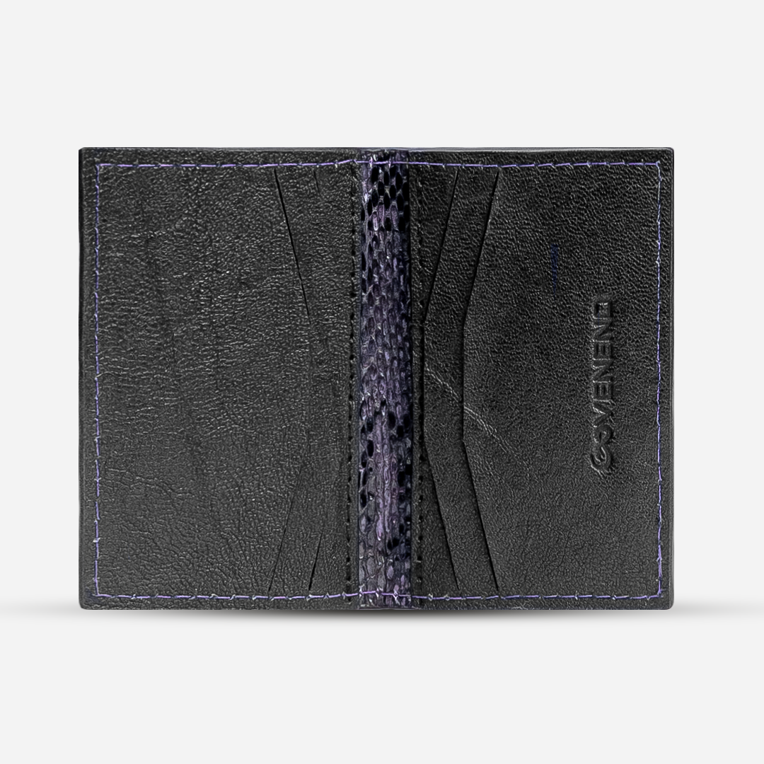 Tarjetero Vertical "Huracán" Python Purple