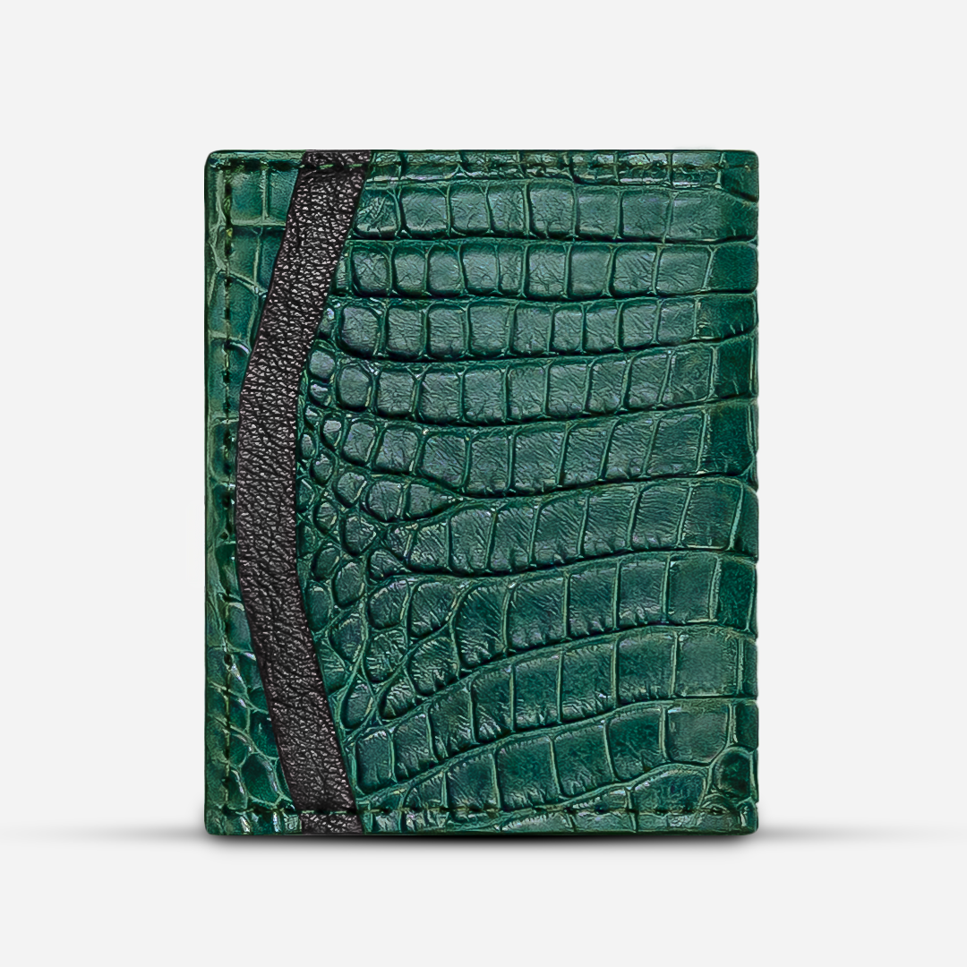 Cartera Compacta "The TIE" Billionaire Croc Noirest