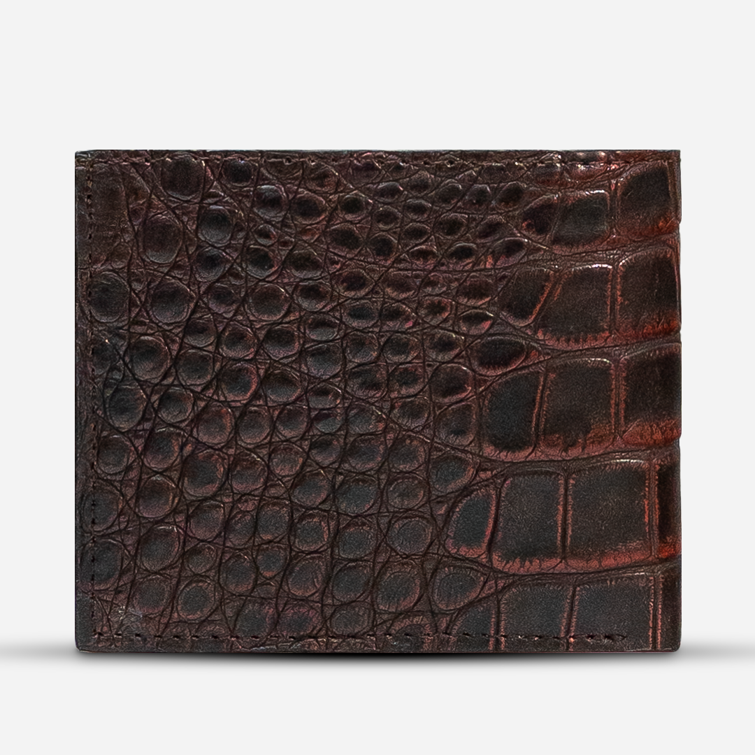 Cartera "The Grid" - Billionaire Croc Russet
