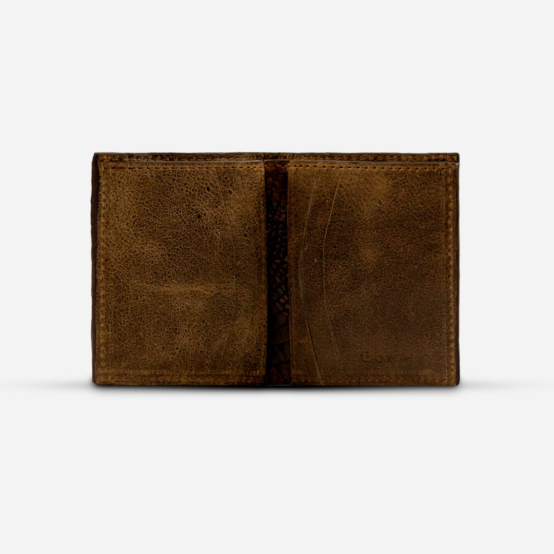 Cartera Compacta "The TIE" Billionaire Croc Chocolate