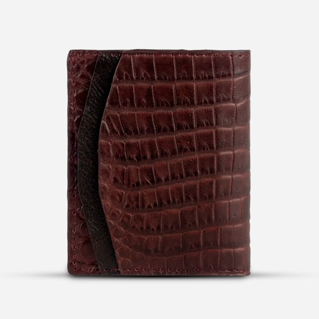 Cartera Compacta "The TIE" Billionaire Croc Wine