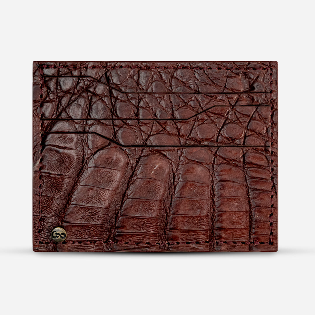 Tarjetero Horizontal "Turbo" Velvet Croc
