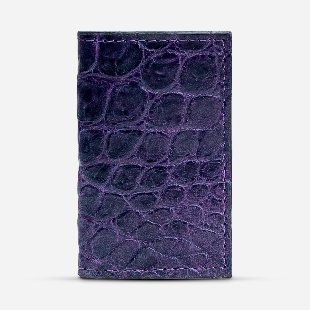 Tarjetero Vertical "Huracán" Billionaire Croc Purple