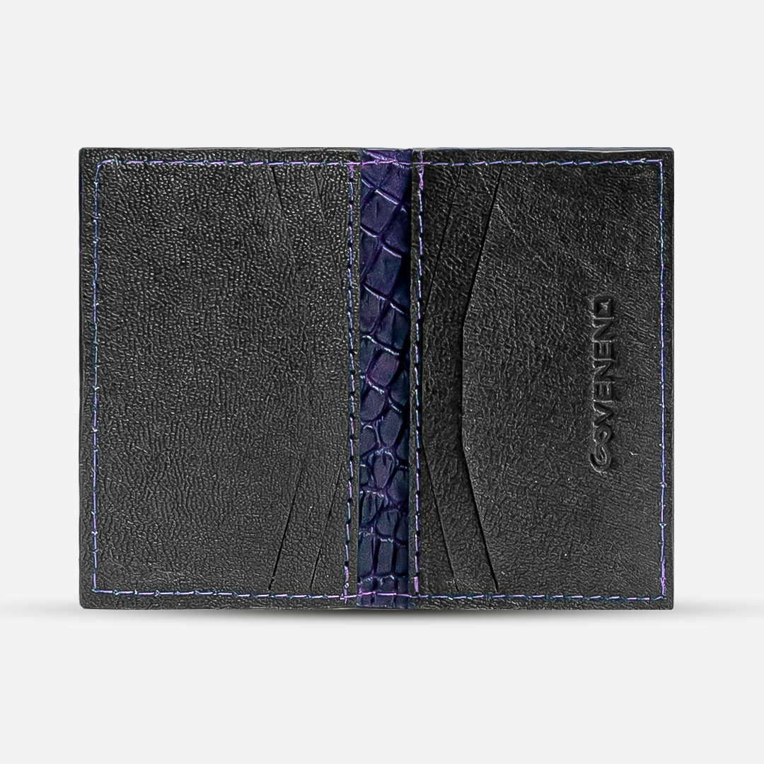 Tarjetero Vertical "Huracán" Billionaire Croc Purple