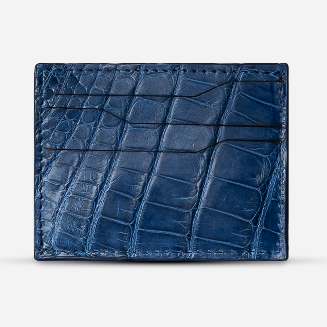 Tarjetero Horizontal "Turbo" Billionaire Croc Patent Blue