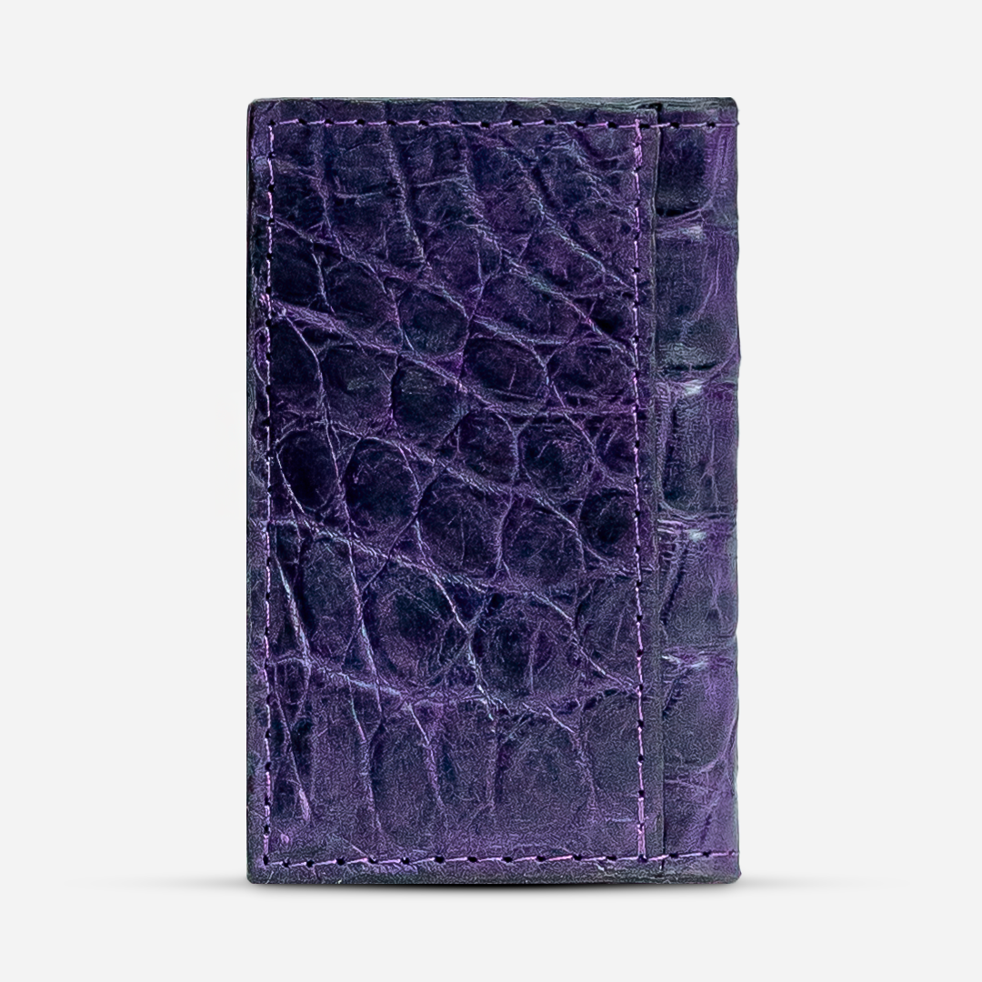 Tarjetero Vertical "Huracán" Billionaire Croc Purple