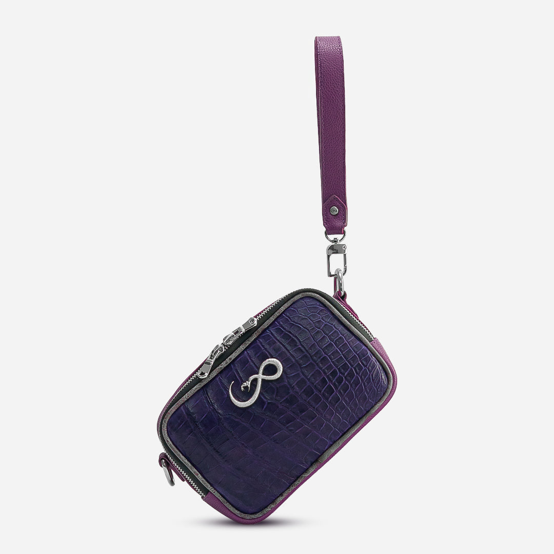 Bolso Mini "Aisha" - Billionaire Croc Purple