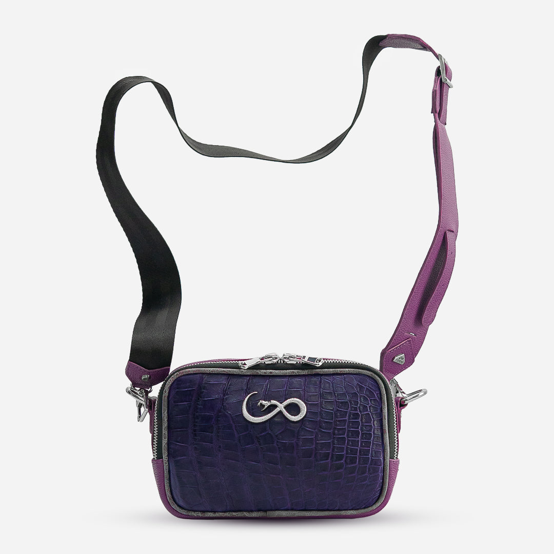 Bolso Mini "Aisha" - Billionaire Croc Purple