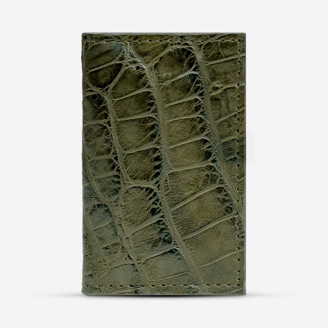 Tarjetero Vertical "Huracán" Billionaire Croc Brunleaf