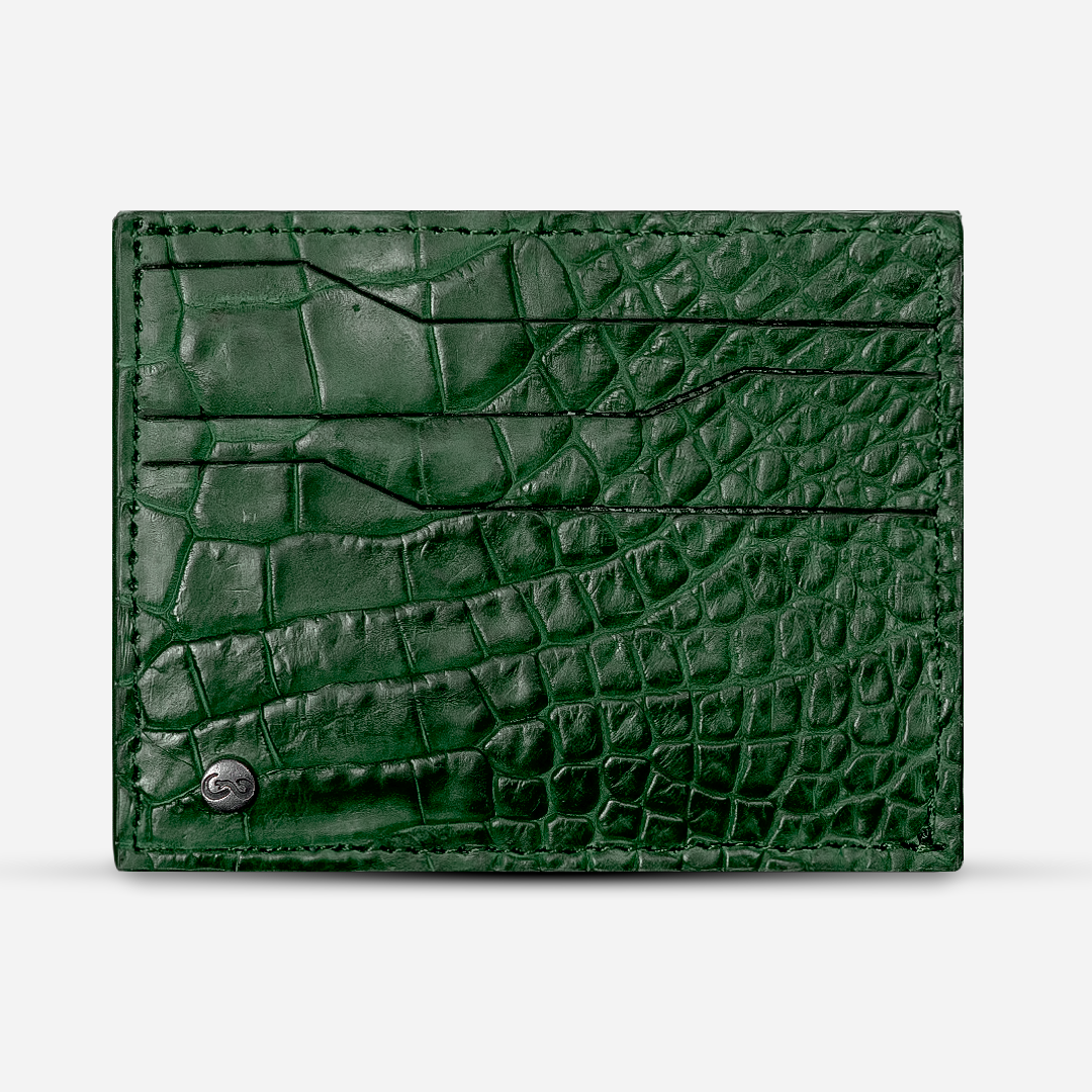 Tarjetero Horizontal "Turbo" Billionaire Croc Green