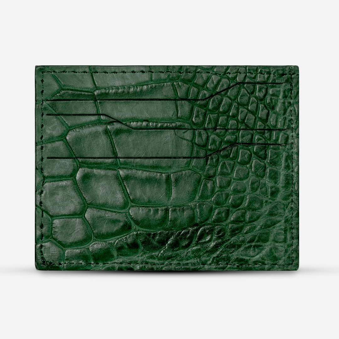 Tarjetero Horizontal "Turbo" Billionaire Croc Green