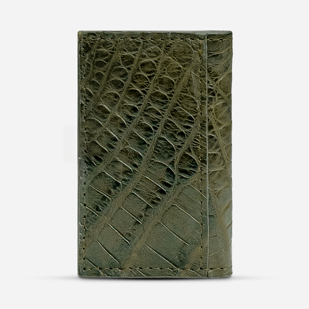 Tarjetero Vertical "Huracán" Billionaire Croc Brunleaf