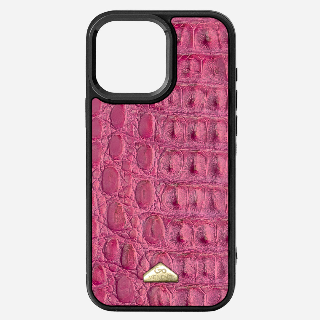 Funda iPhone 16 Pro Max Billionaire Croc Electric Rose