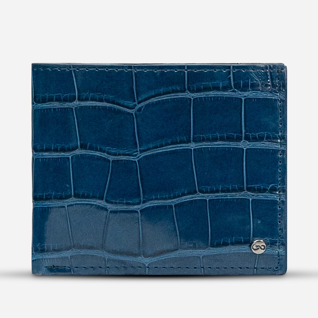 Cartera "The Grid" - Billionaire Croc Patent Blue