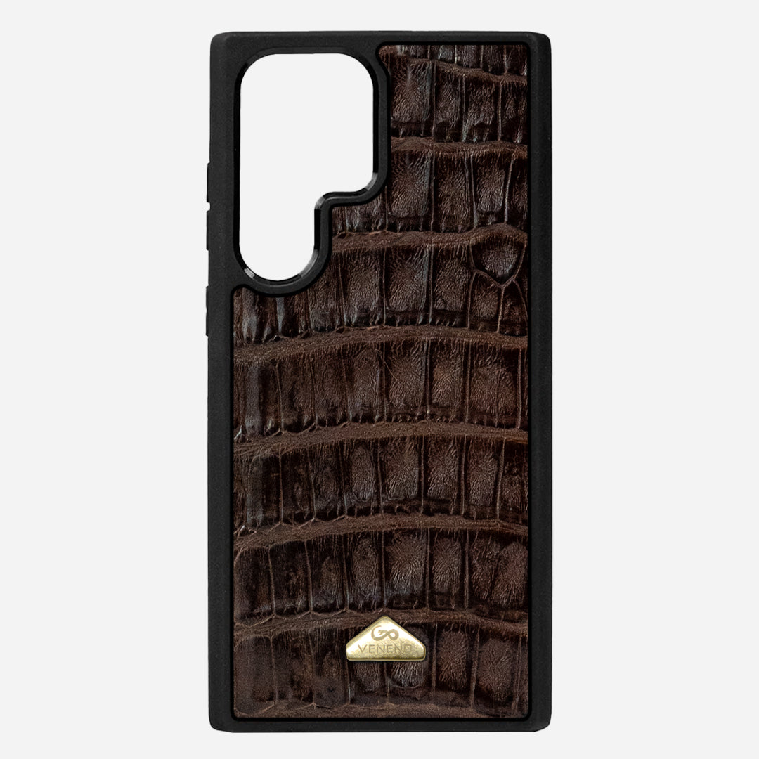 Funda S24 Ultra Illuminati Billionaire Croc Brown