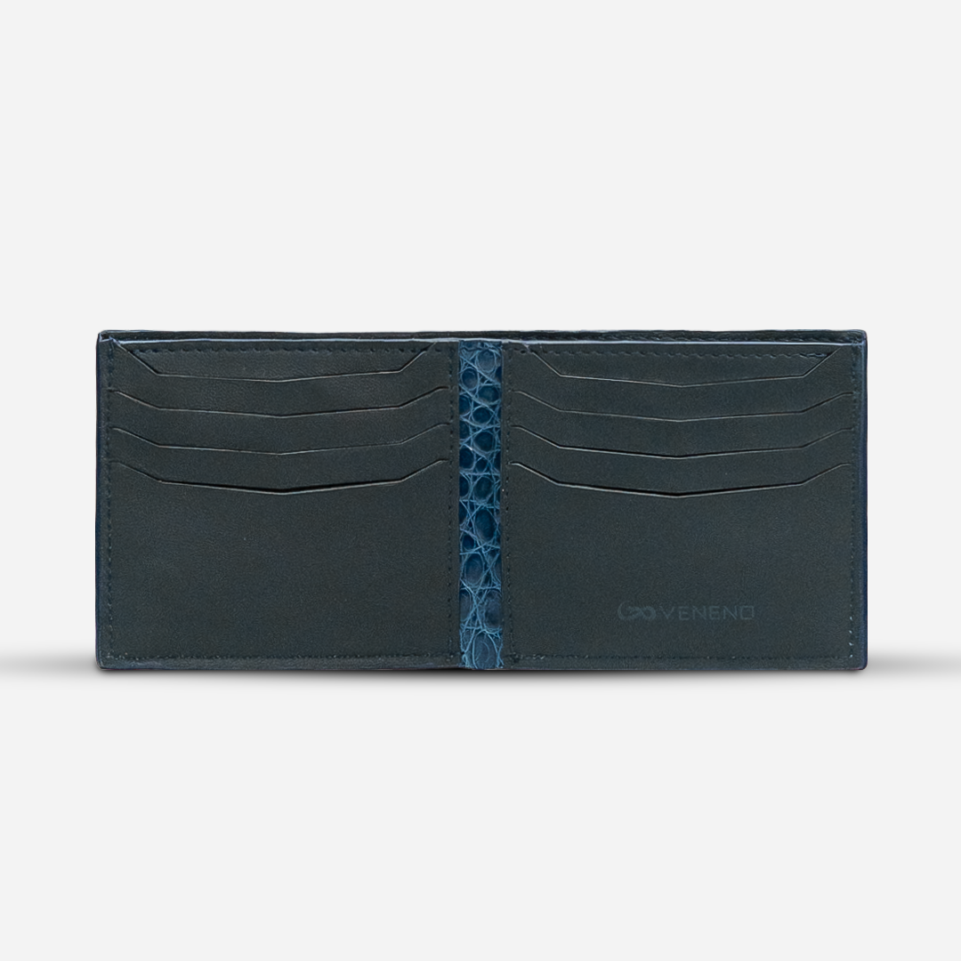Cartera "The Grid" - Billionaire Croc Patent Blue