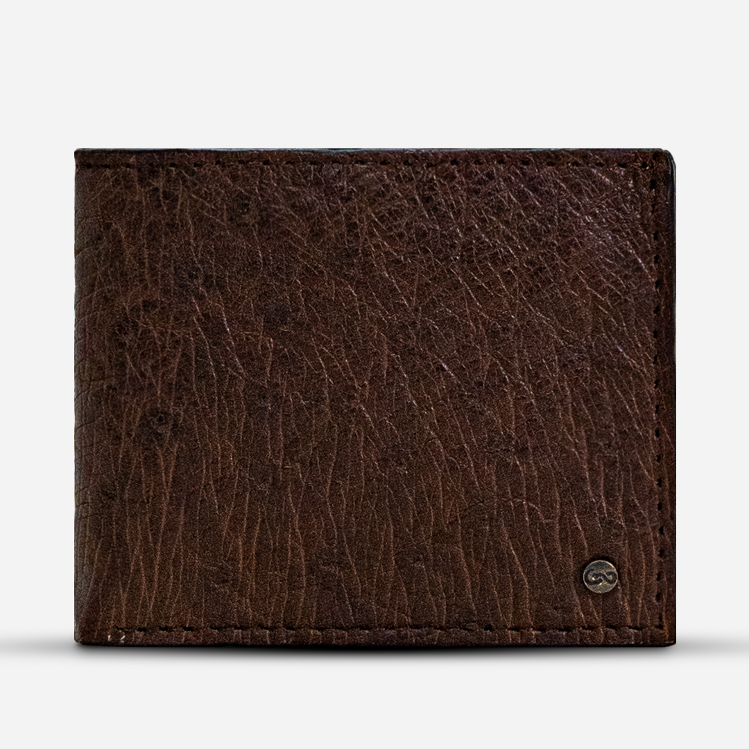 Cartera "The Grid" Ostrich Full Brown