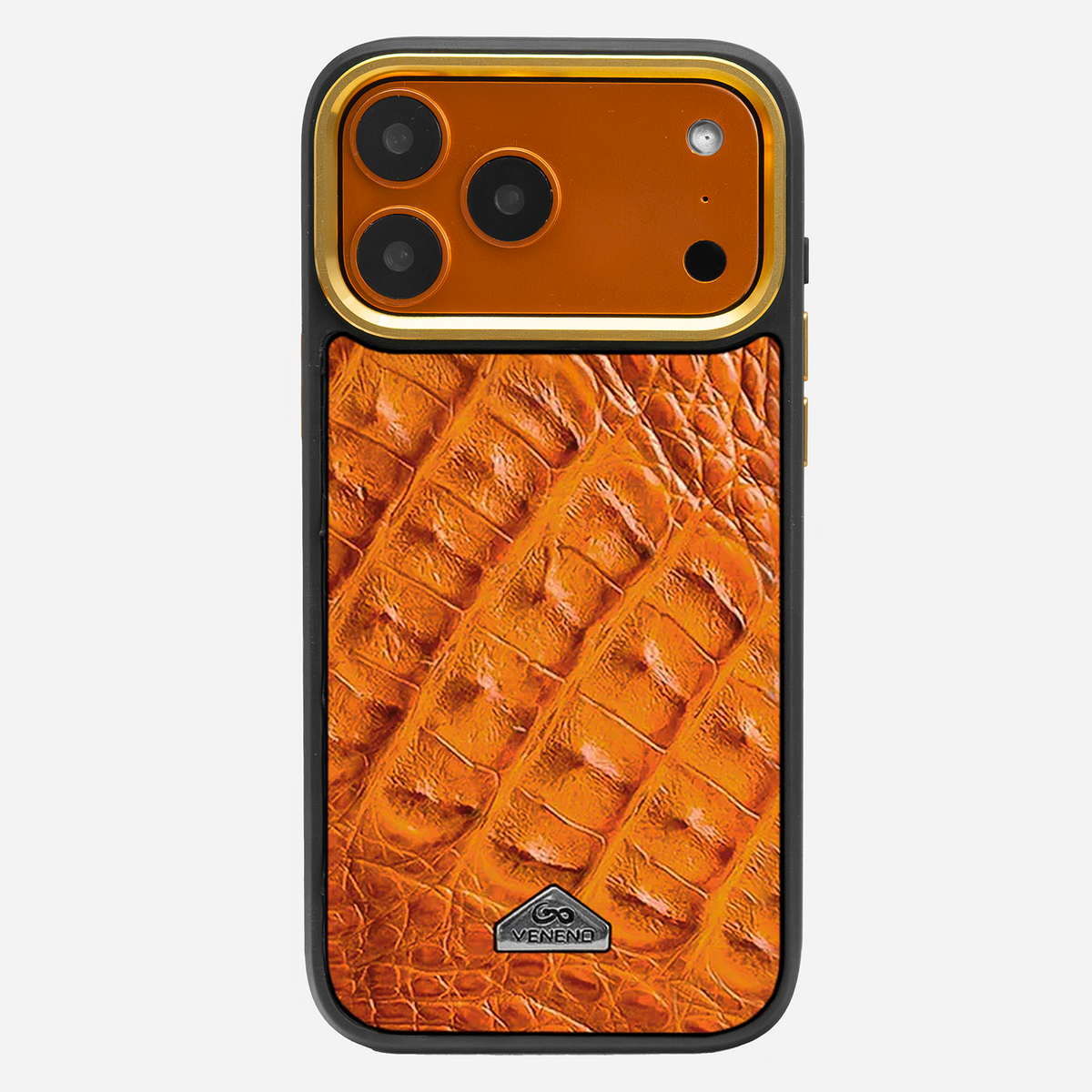 Funda iPhone 17 Pro Max Billionaire Croc Orange Sunset