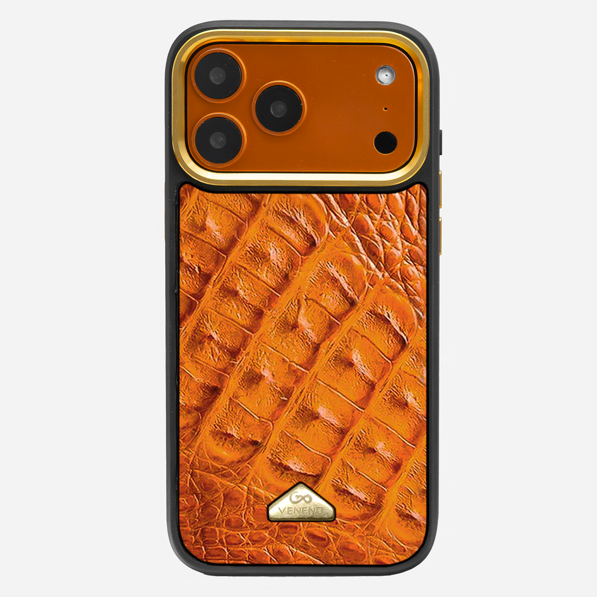 Funda iPhone 17 Pro Max Billionaire Croc Orange Sunset