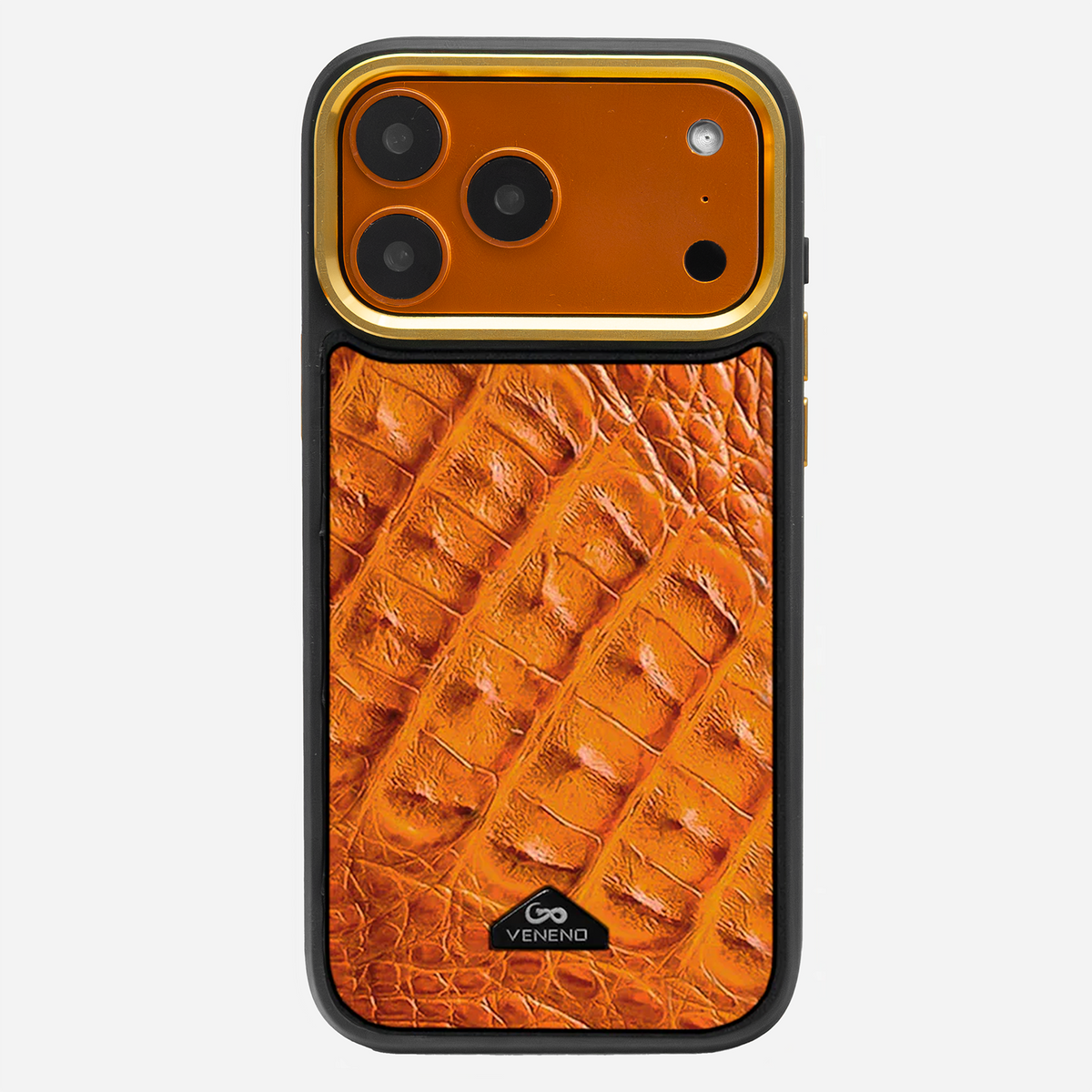 Funda iPhone 17 Pro Max Billionaire Croc Orange Sunset