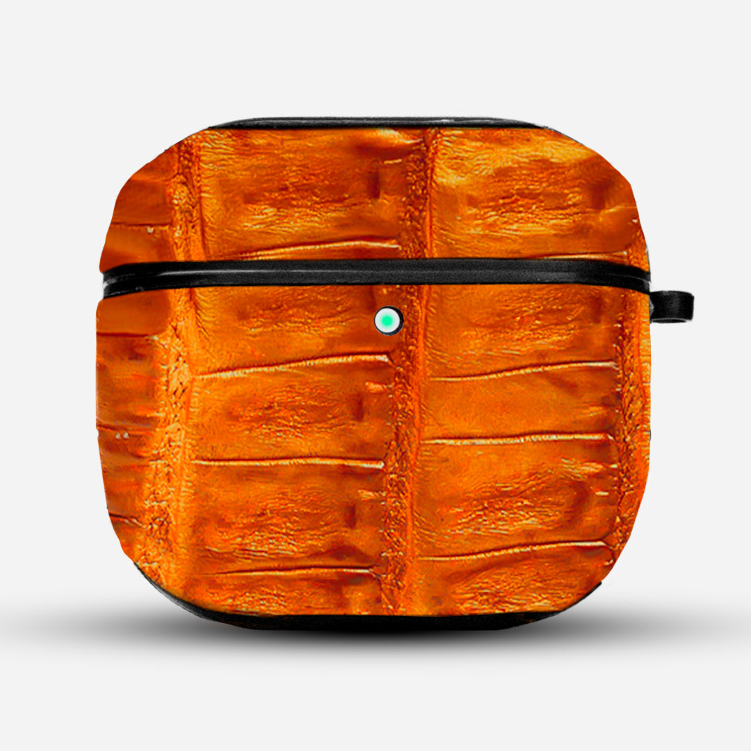 Funda Airpods 4Gen Case - Billionaire Croc Orange Sunset