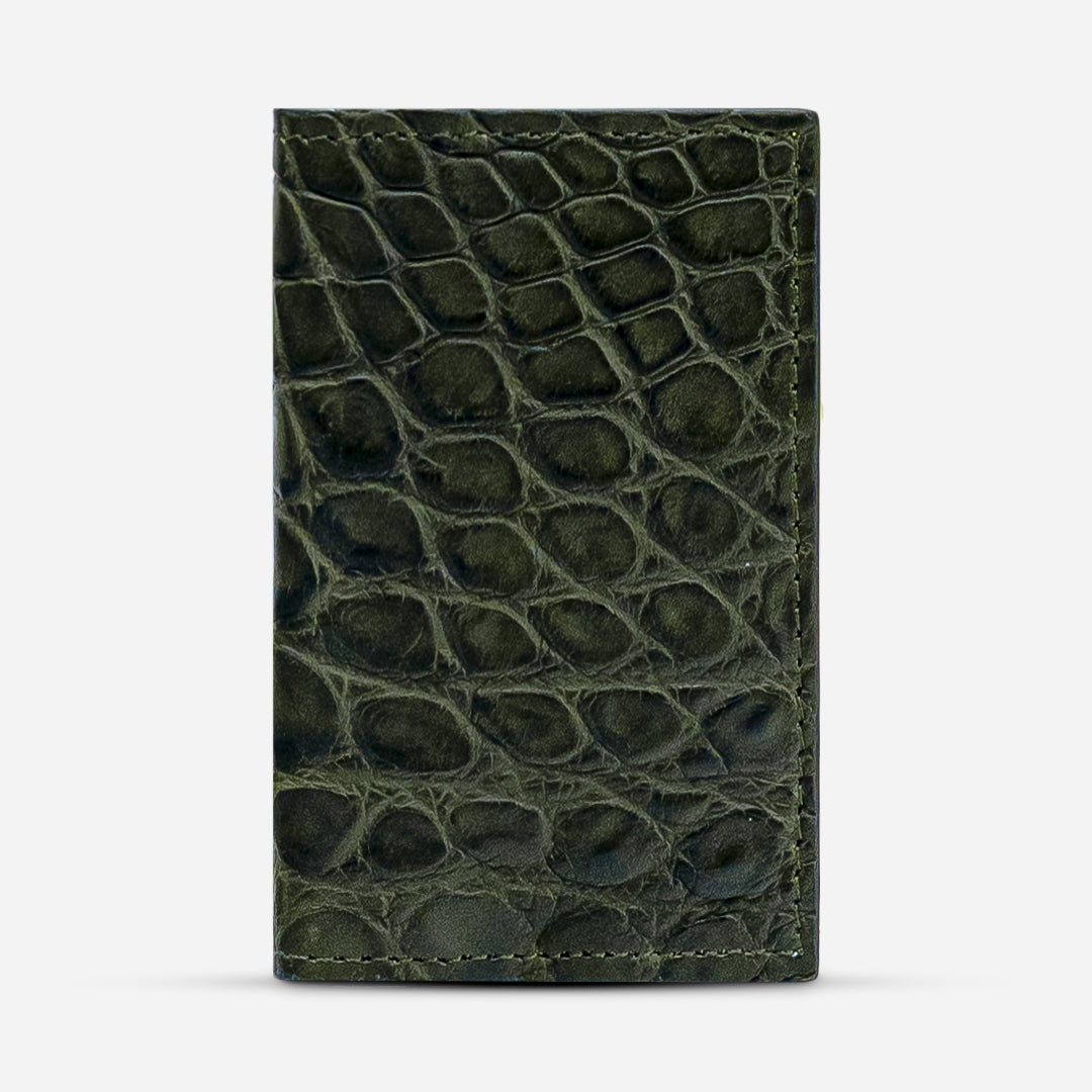 Tarjetero Vertical "Huracán" Billionaire Croc Olive