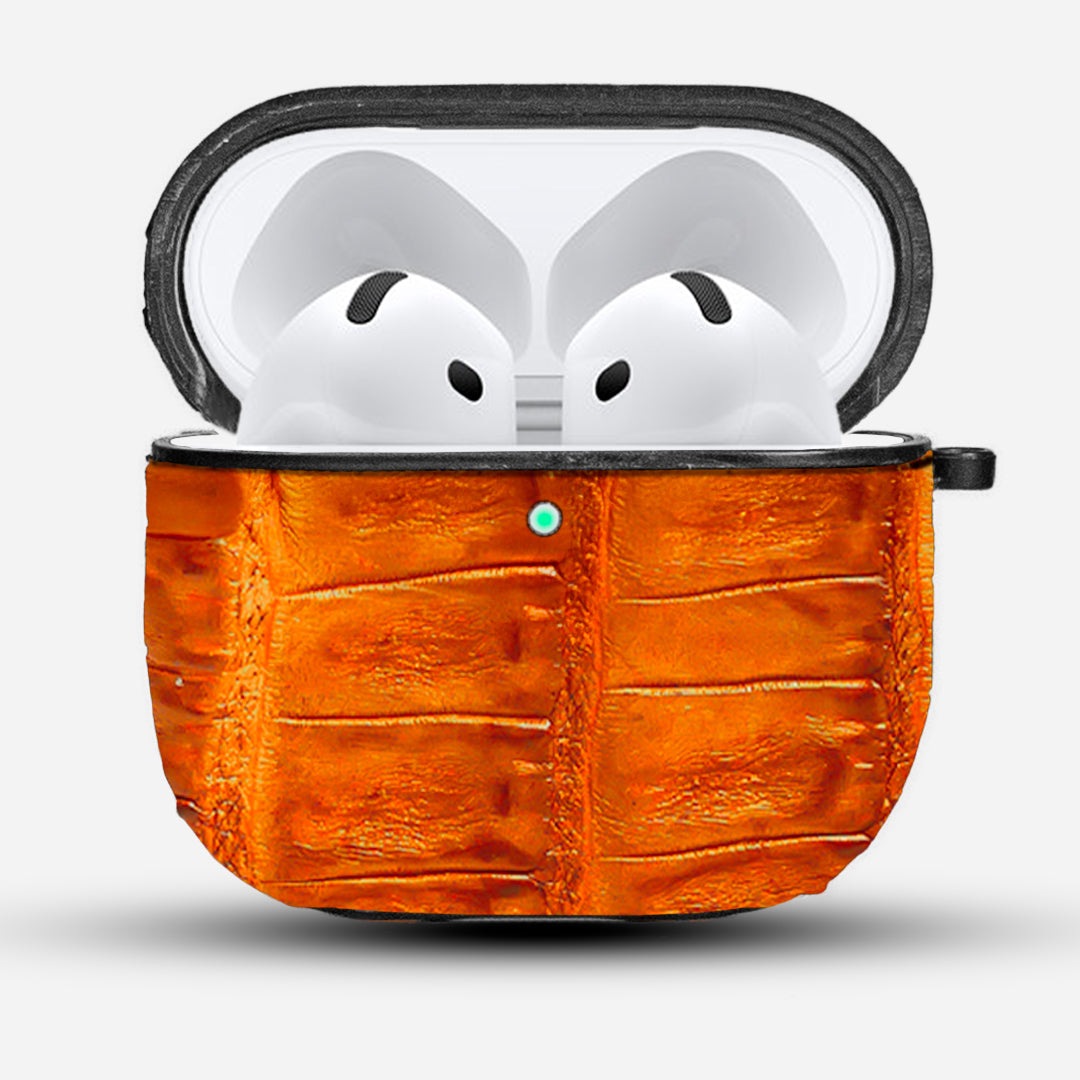 Funda Airpods 4Gen Case - Billionaire Croc Orange Sunset