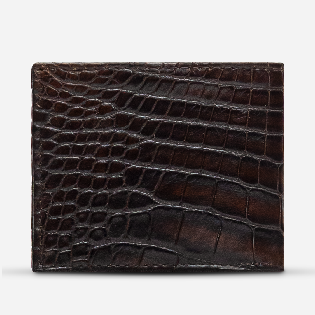 Cartera "The Grid" - Billionaire Croc Brûlé
