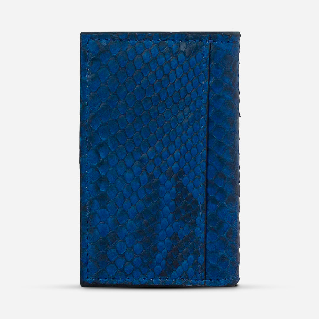 Tarjetero Vertical "Huracán" Python Blue