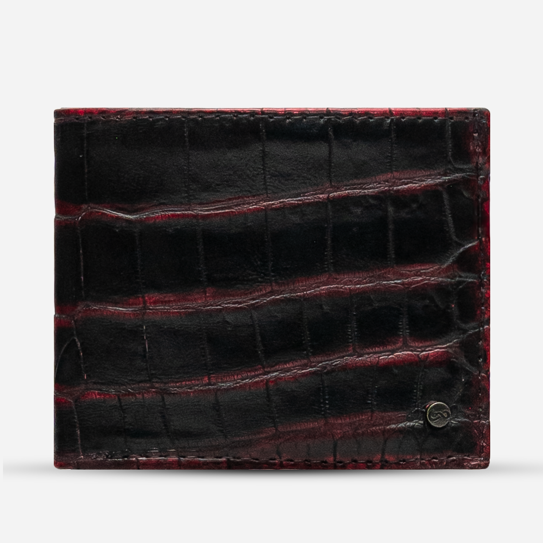 Cartera "The Grid" - Billionaire Croc Black Cherry