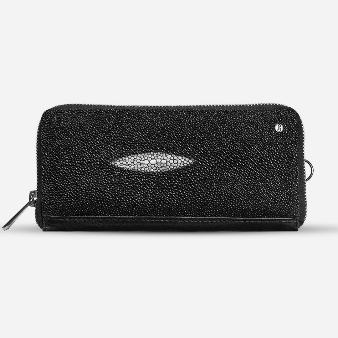 Cartera Larga "The Glam" Stingray Black