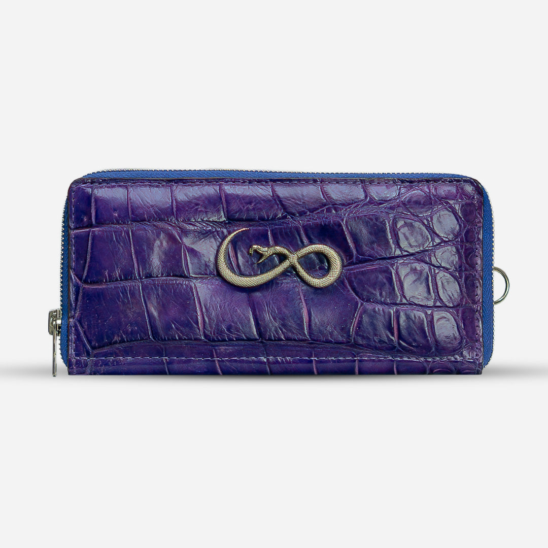 Cartera Larga "The Glam" Billionaire Croc Purple