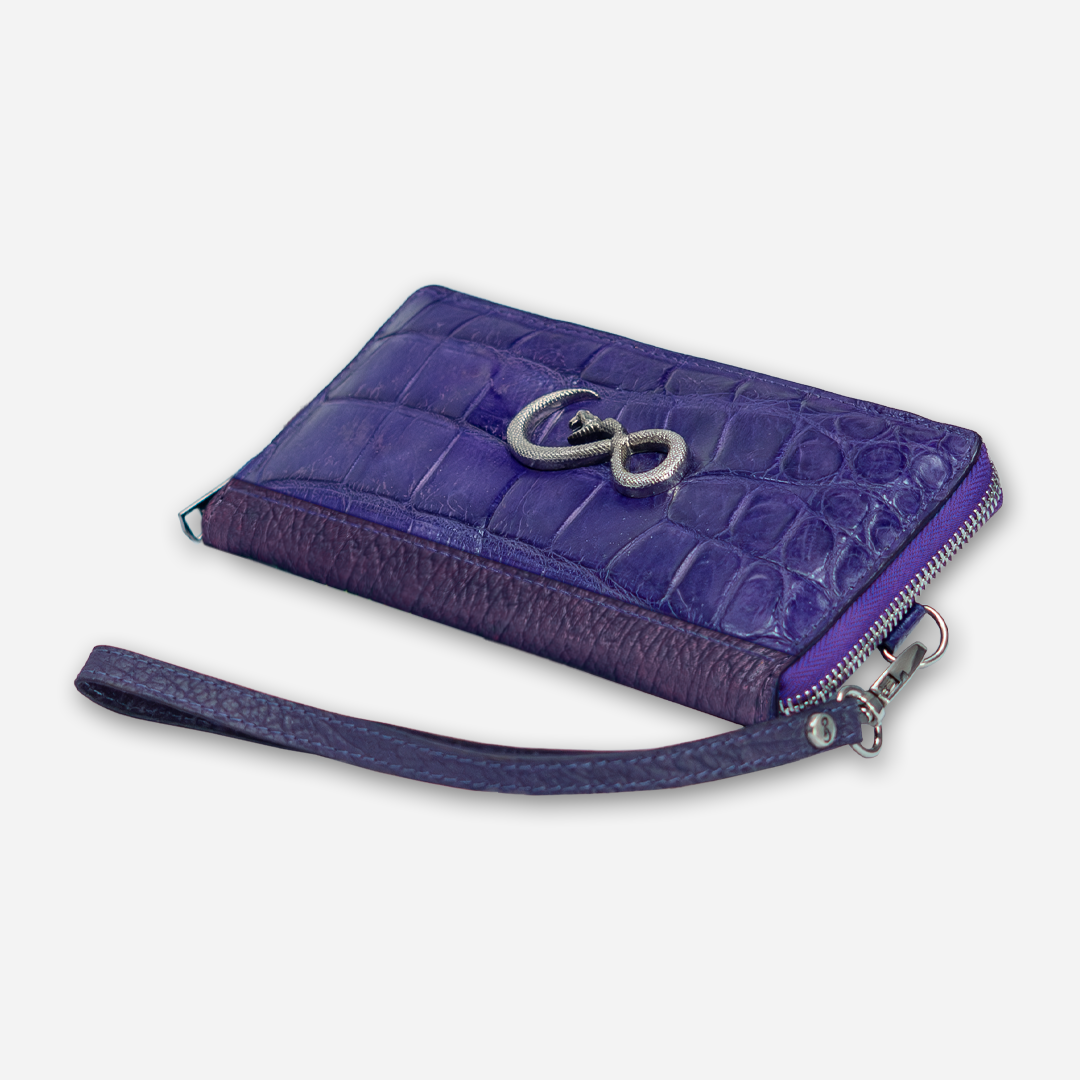 Cartera Larga "The Glam" Billionaire Croc Purple