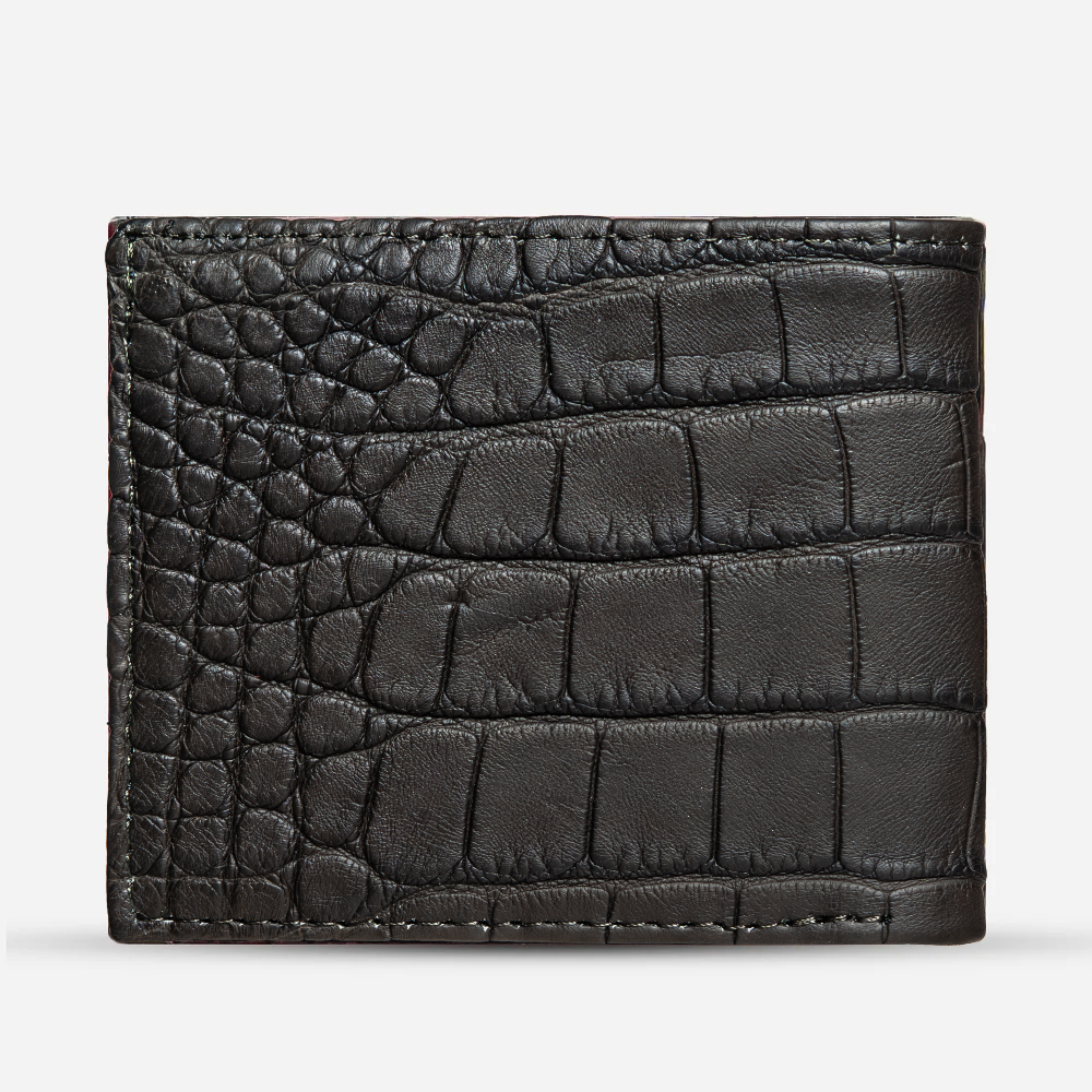Cartera "The Grid" - Billionaire Croc Black Mate