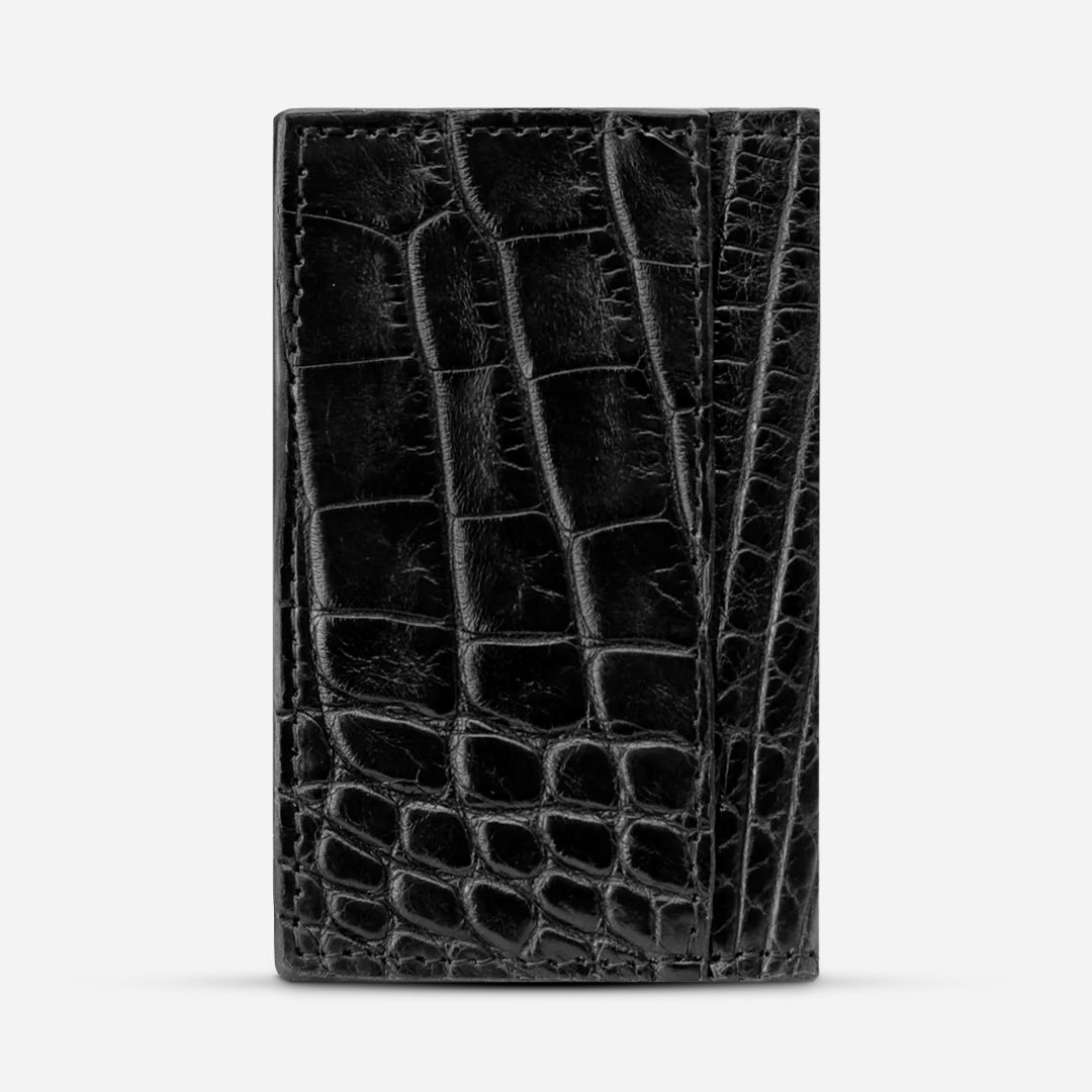 Tarjetero Vertical "Huracán" Billionaire Croc Black