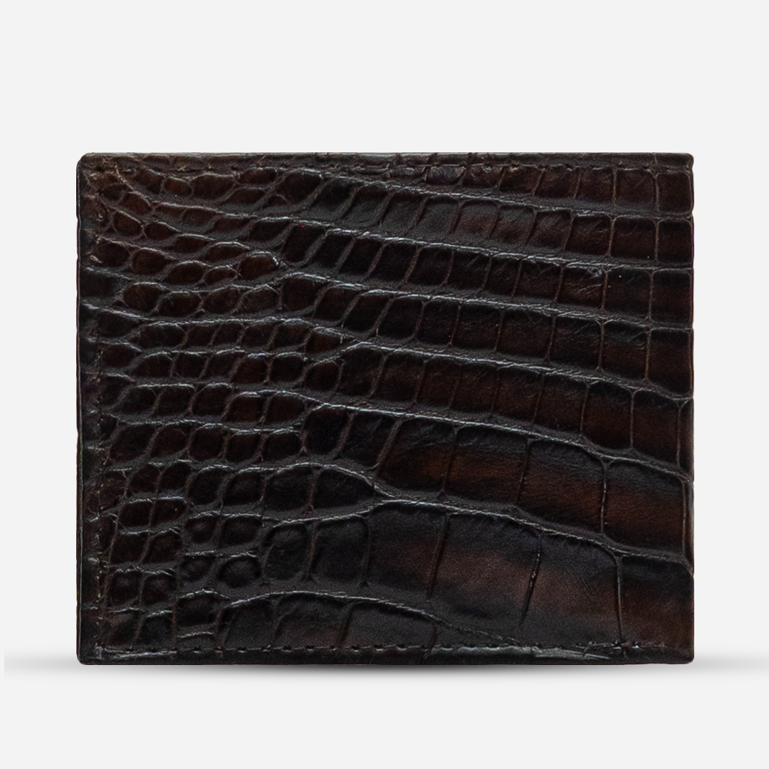 Cartera "The Grid" - Billionaire Croc Brûlé