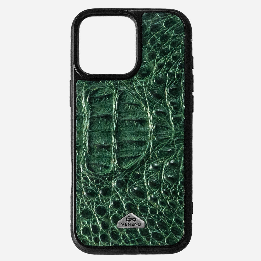 Funda iPhone 16 Pro Phantom Croc Green
