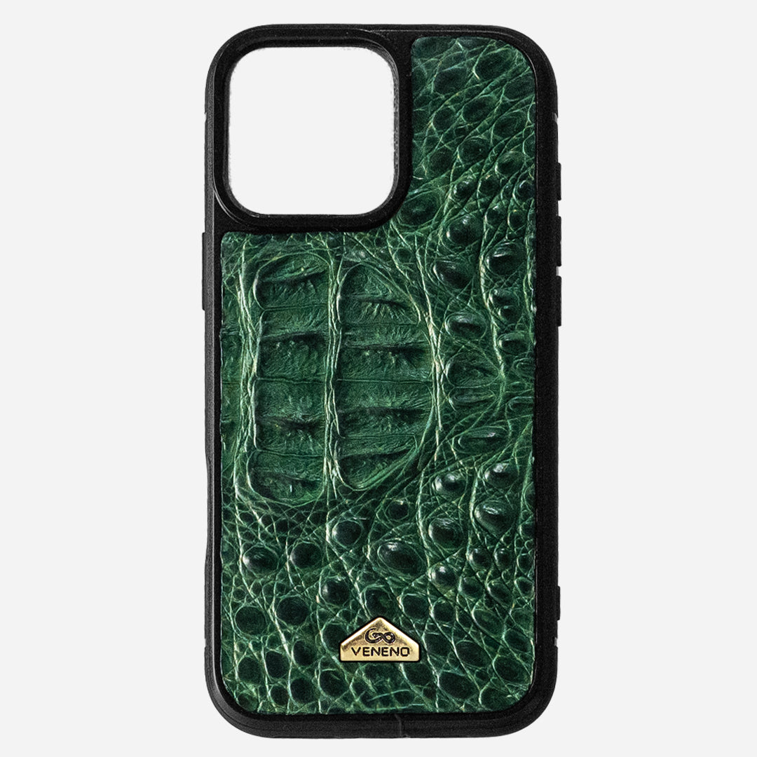 Funda iPhone 16 Pro Phantom Croc Green