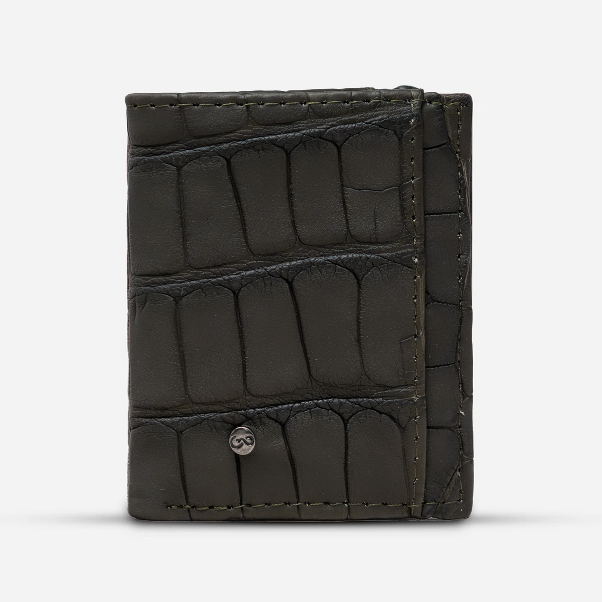Cartera Compacta "The TIE" Billionaire Croc Black Mate
