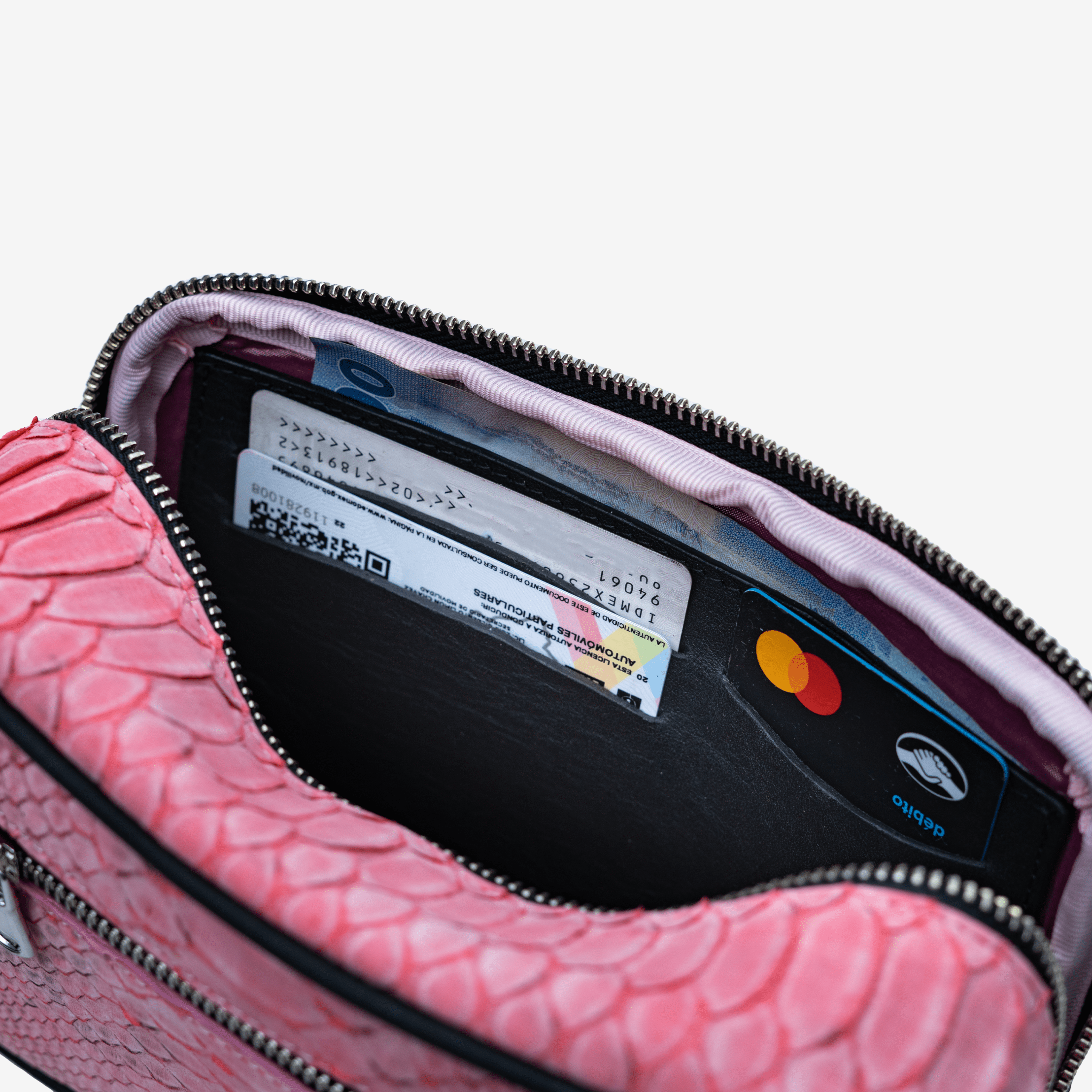 Veneno Bolso Mini "Aisha" -Pink Python