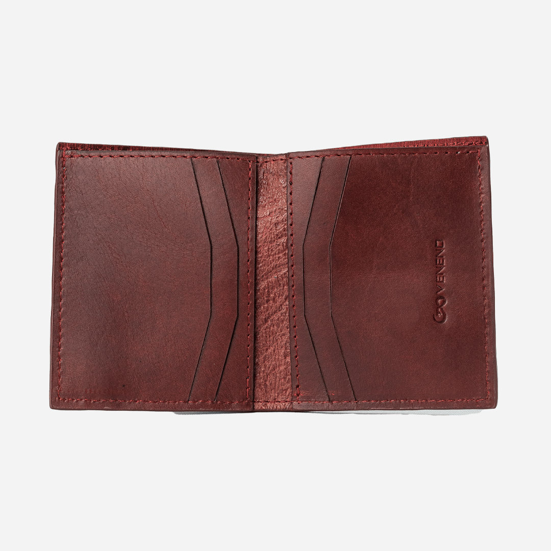 Veneno Leather Goods Cartera Compacta "The TIE" Magma Brick