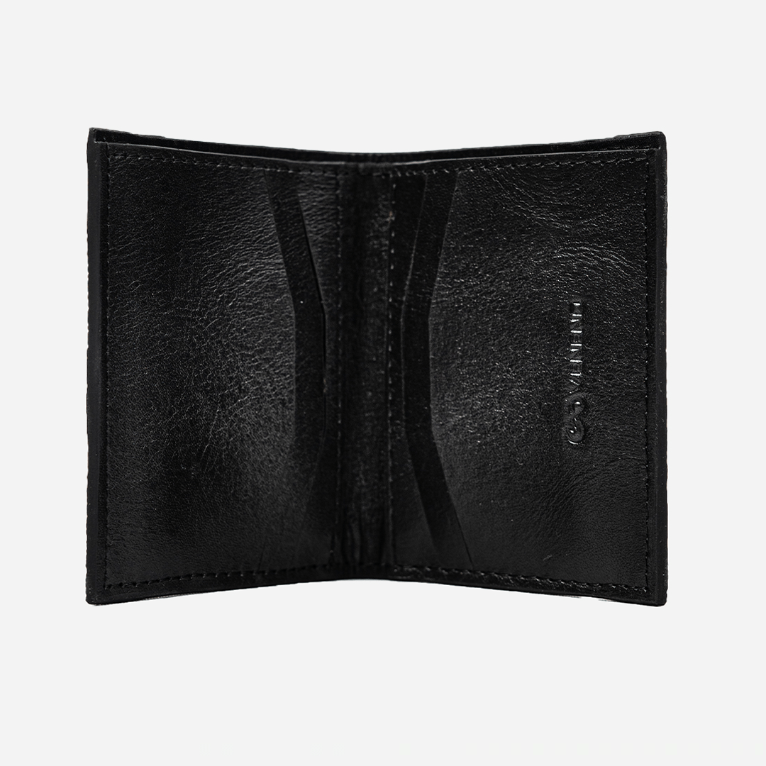 Veneno Leather Goods Cartera Compacta "The TIE" Stingray Black