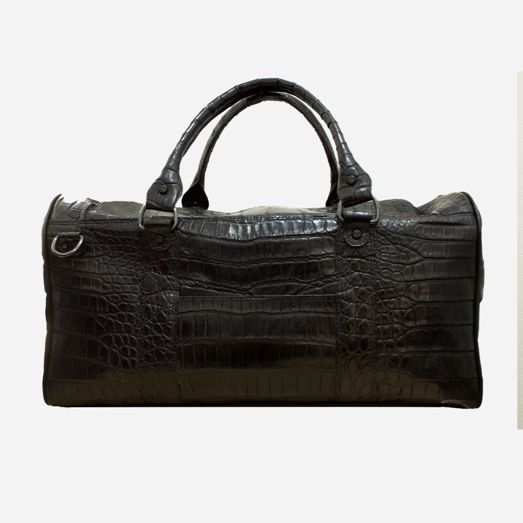 Veneno Leather Goods Elite "TITÁN Weekender" Billionaire Croc Black