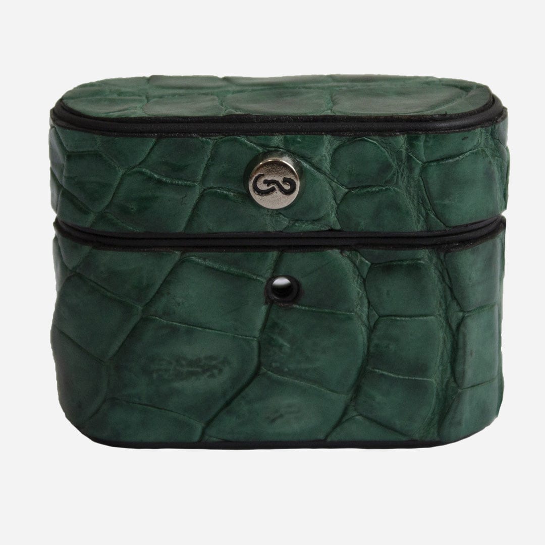 Veneno Leather Goods Funda “Airpods PRO” Billionaire Croc Green