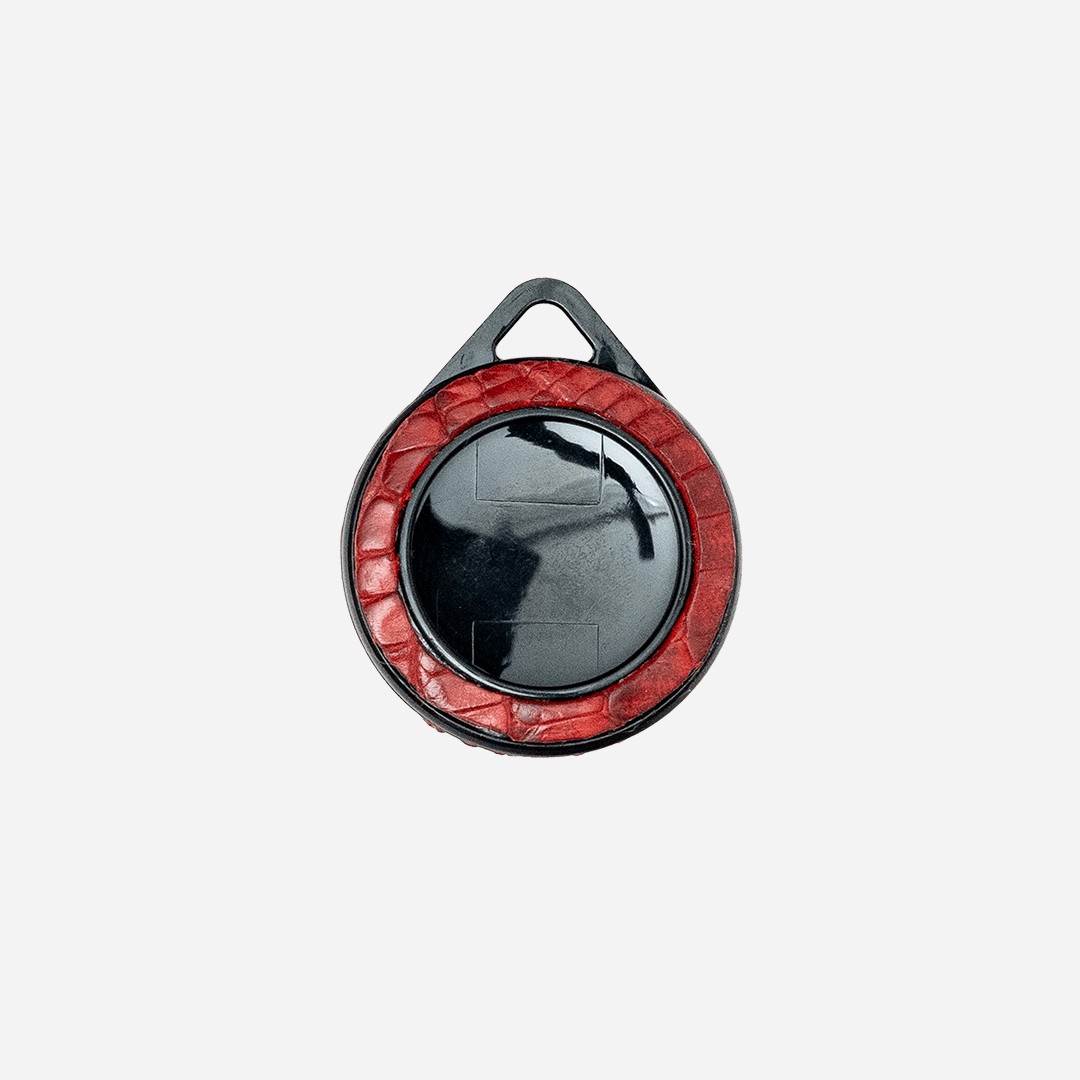Veneno Leather Goods Funda AirTag - Billionaire Croc Red