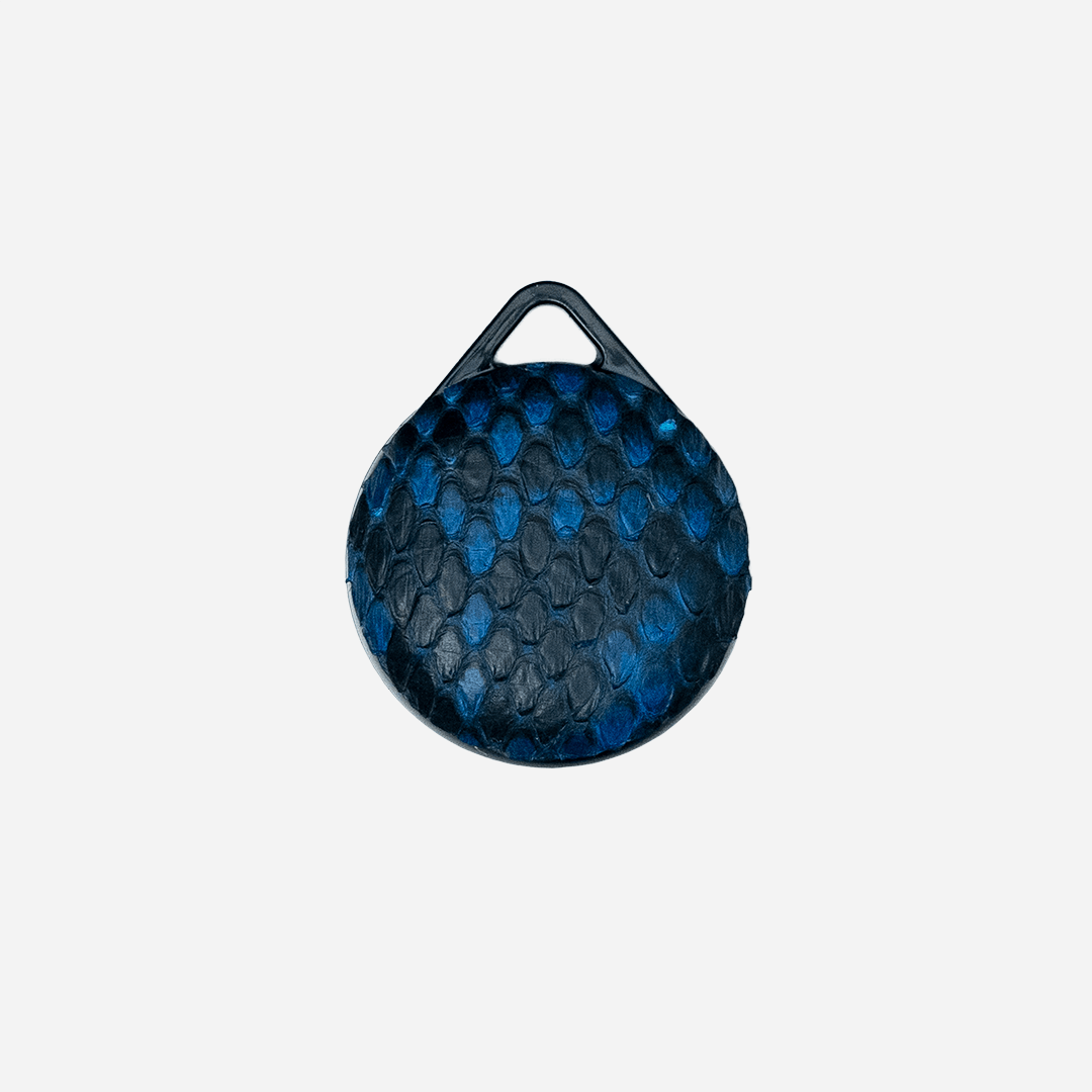 Veneno Leather Goods Funda AirTag - Python Blue