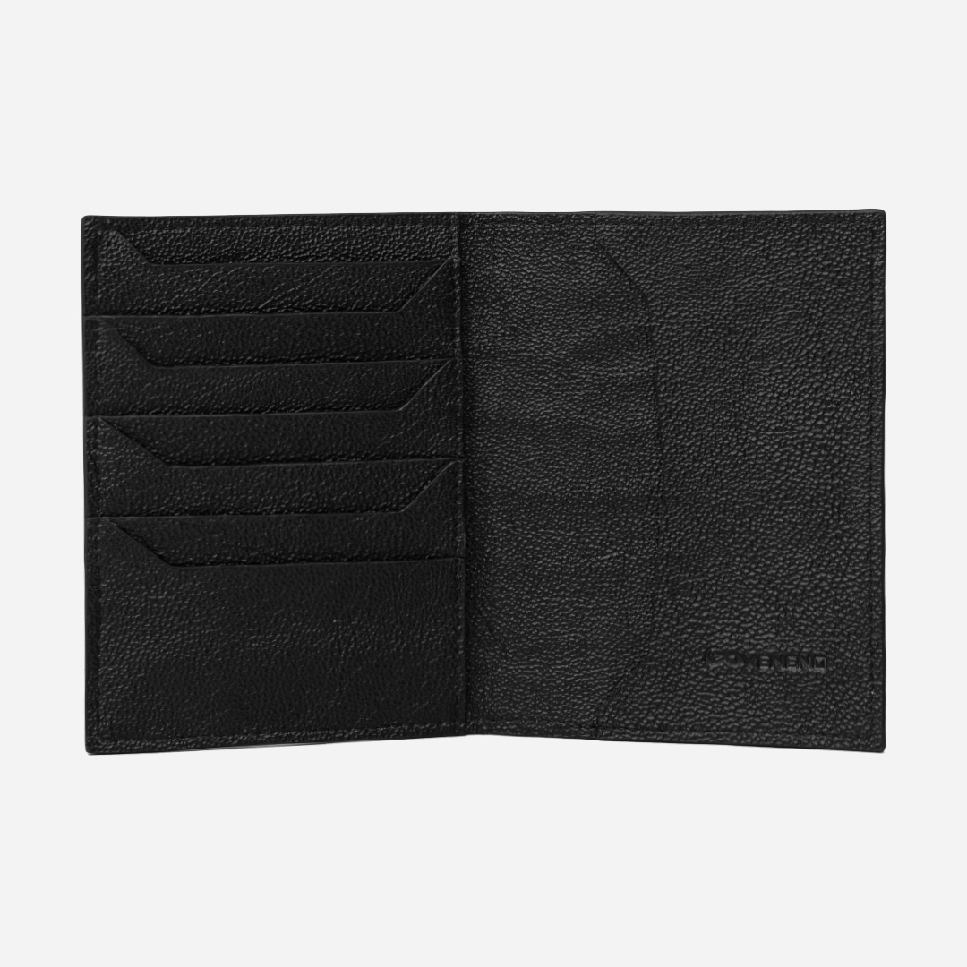 Veneno Leather Goods Funda Pasaporte "Il commendatore" Billionaire Croc Black Swamp
