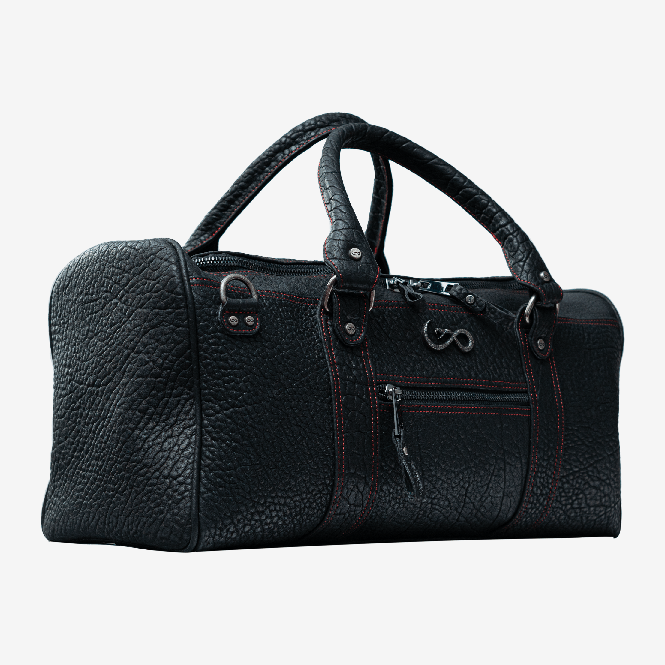Veneno Leather Goods "TITÁN Weekender" Bull Neck Black