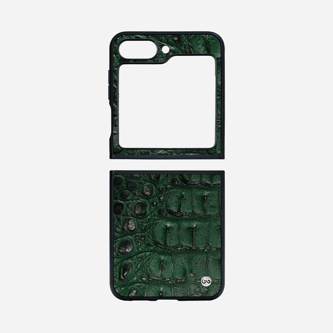 Veneno Leather Goods ZFLIP5 - Billionaire Croc Green