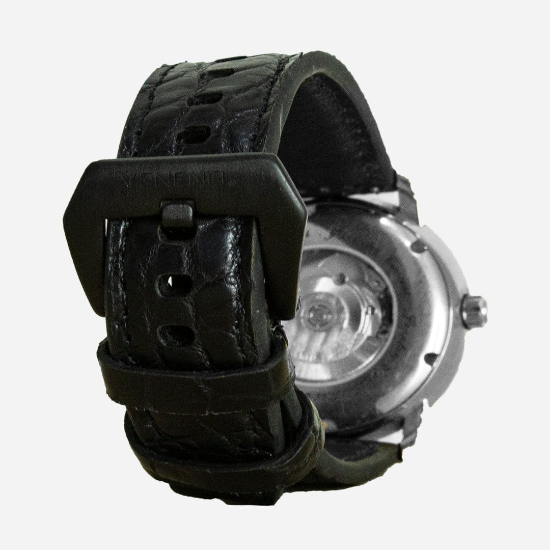 Veneno “Strap 24mm” Billionaire Croc Black